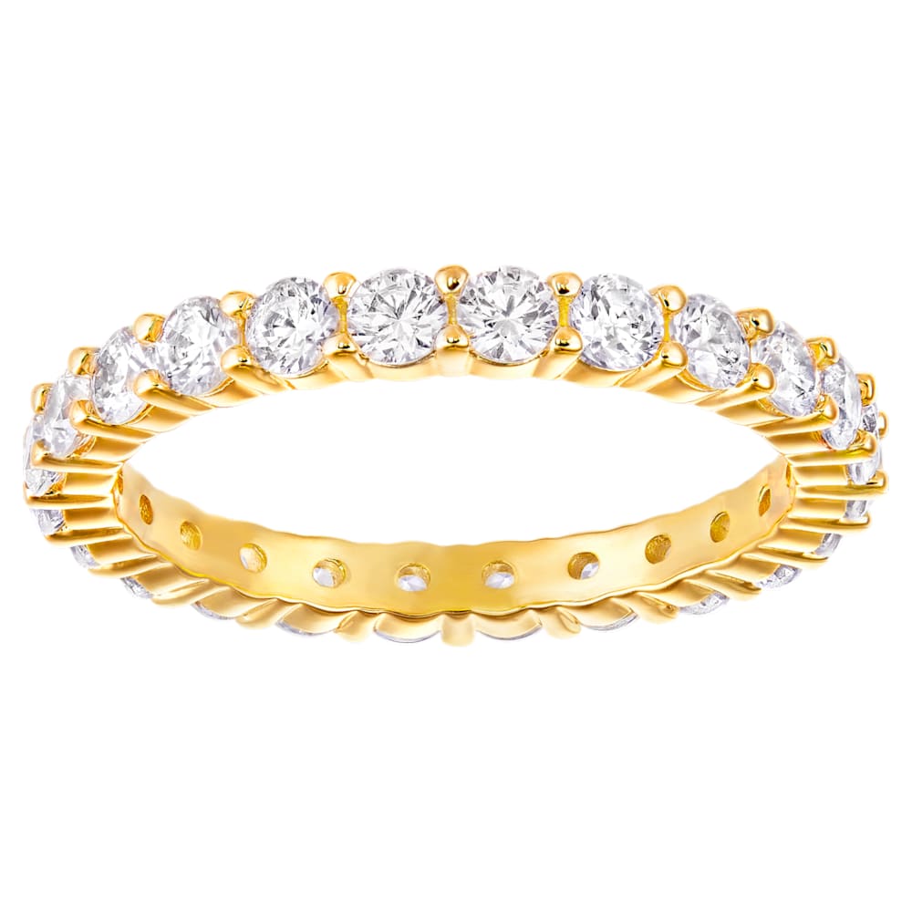 Vittore XL Ring, White, Gold-tone plated | Swarovski