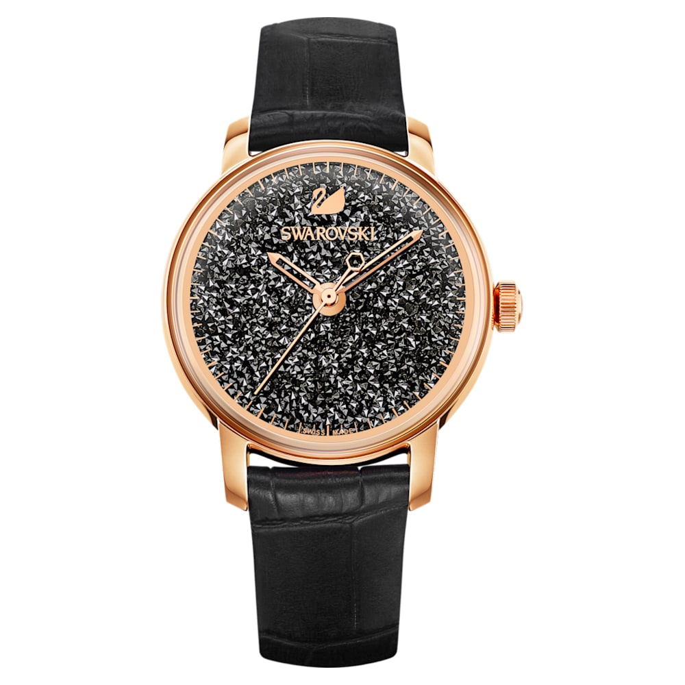 Montre Crystalline Hours Fabriqu en Suisse Bracelet en cuir