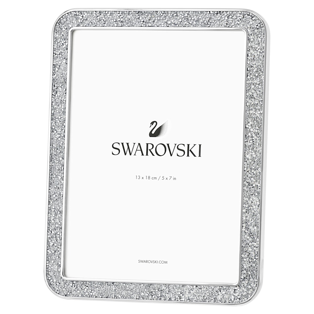 Swarovski Minera picture frame, Rectangular shape, Silver tone