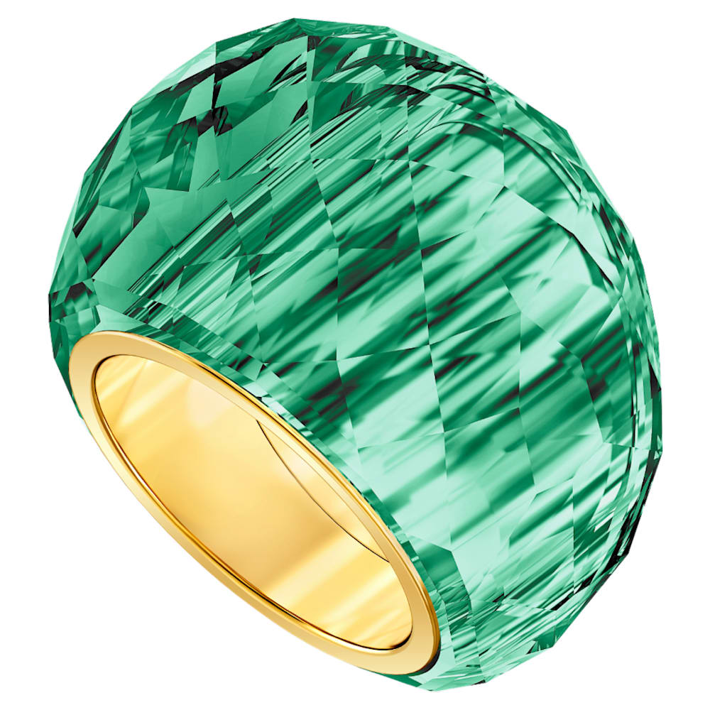 Swarovski Nirvana Ring, grün, Vergoldetes PVDFinish