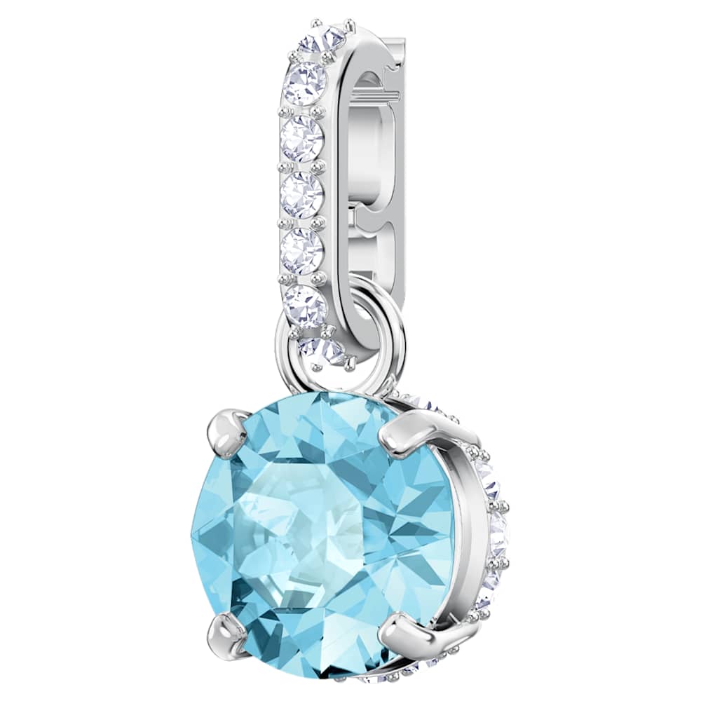 Swarovski Remix Collection Charm, March, Aqua, Rhodium plated Swarovski Remix Collection Charm, March, Aqua, Rhodium plated