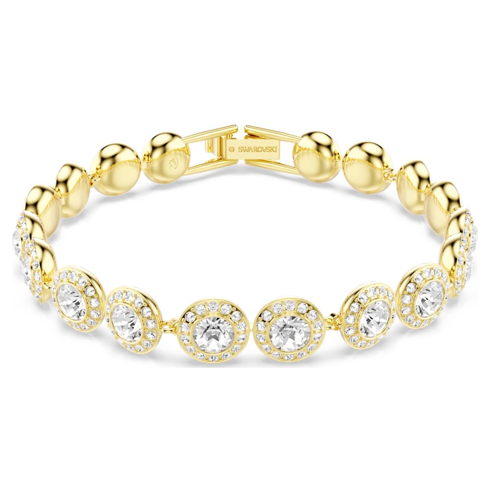 VIP価格【SWAROVSKI】スワロフスキー Una Angelic Tennis Una Angelic bracelet, Round cut, Pavé, Medium, White, Gold