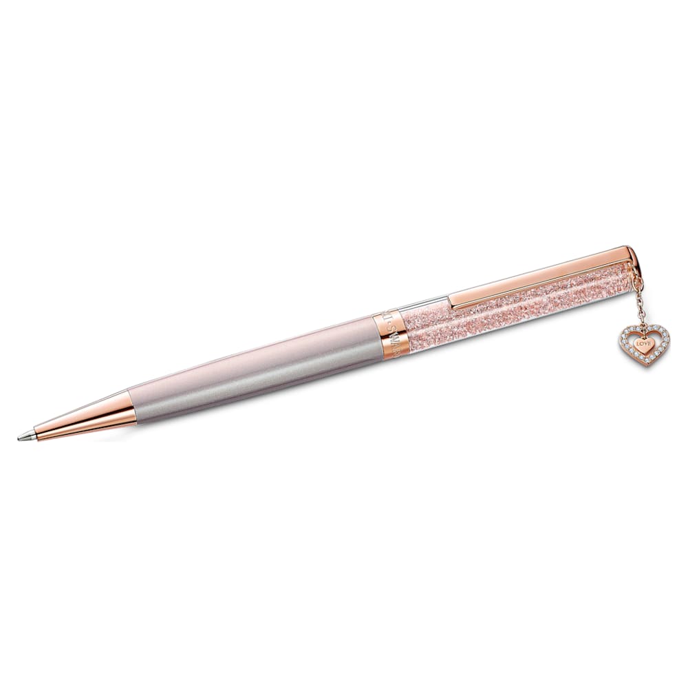 Crystalline Kugelschreiber, Herz, Roséfarben, lackiert, Rosa Roségold-Legierungsschicht