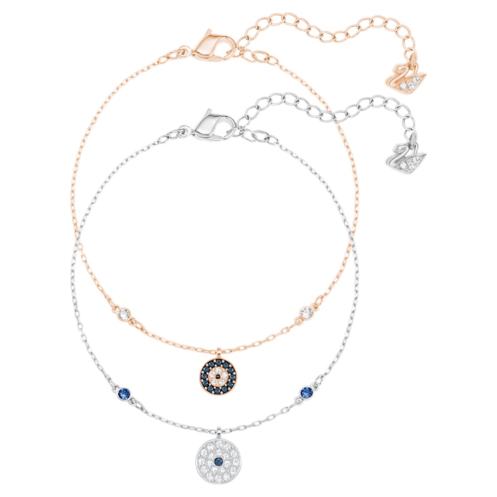 Crystal Wishes bracelet, Set (2), Evil eye, Blue, Mixed Crystal Wishes bracelet, Set (2), Evil eye, Blue, Mixed