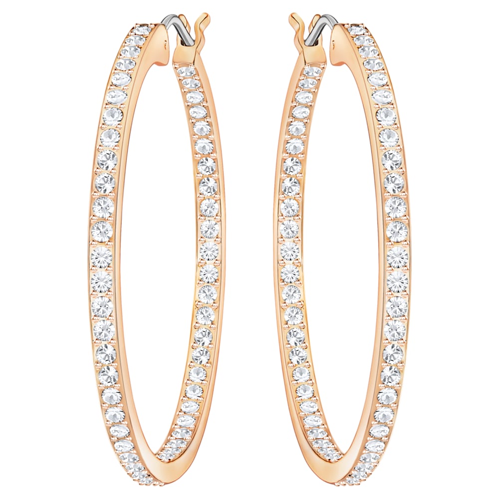 925 Silver Plated In Rose Gold Hamsa Hoops Earrings – Curio Cottage