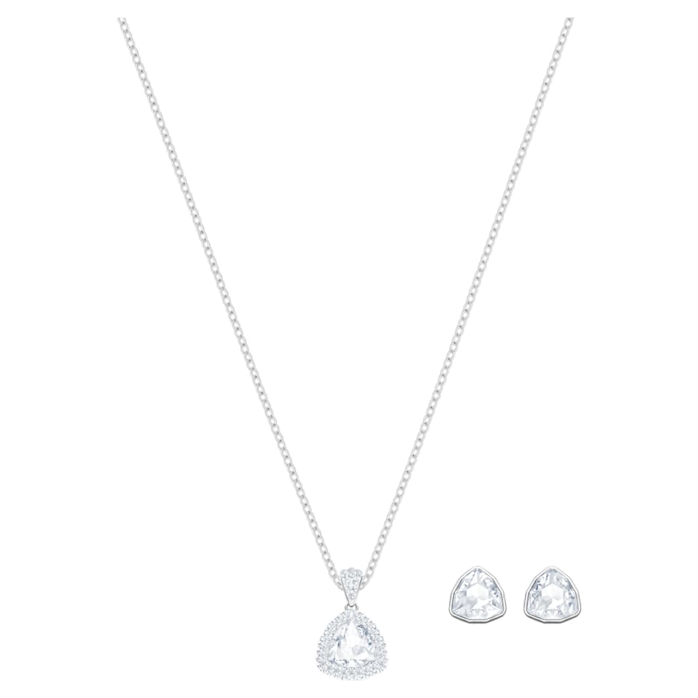Conjunto Begin Talla trilliante Blanco Ba o de rodio Swarovski