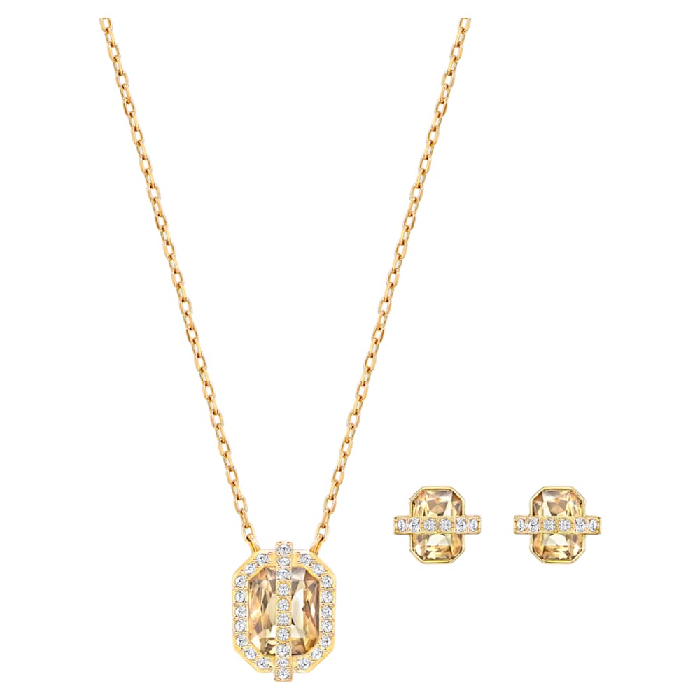 Favor set, Gold tone, 18K gold finish | Swarovski