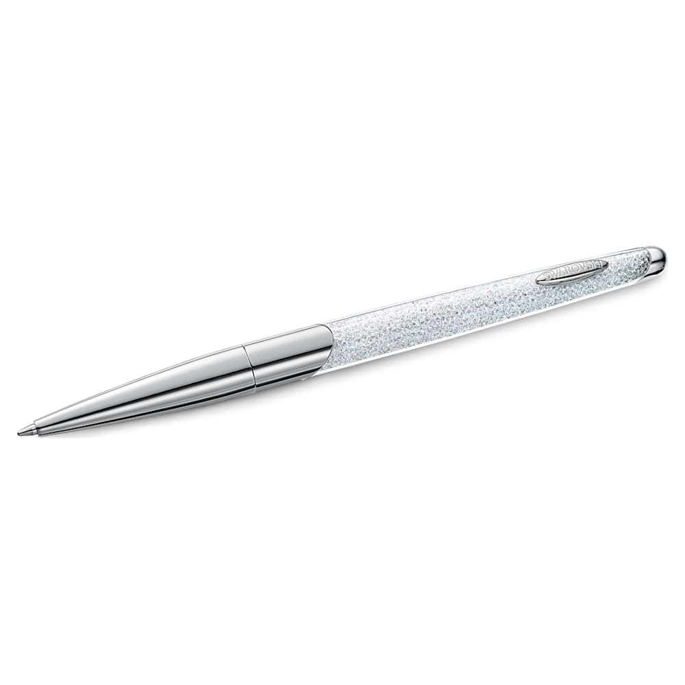 Crystalline Nova ballpoint pen, Silver tone, Chrome plated | Swarovski
