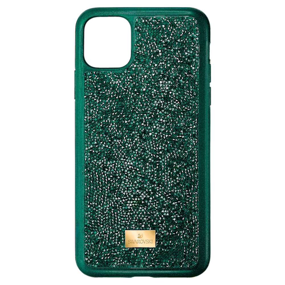 Glam Rock smartphone case, iPhone® 11 Pro, Green | Swarovski