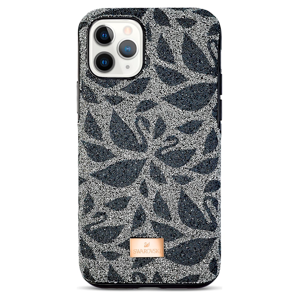 Swarovski Swanflower Smartphone Case with Bumper, iPhone® 11 Pro, Black