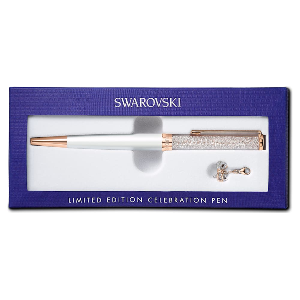 Crystalline Celebration 21 ボールペン リボン ホワイト ローズゴールドトーン コーティング Swarovski Com Crystalline Celebration 21 ボールペン リボン ホワイト ローズゴールドトーン コーティング Swarovski Com
