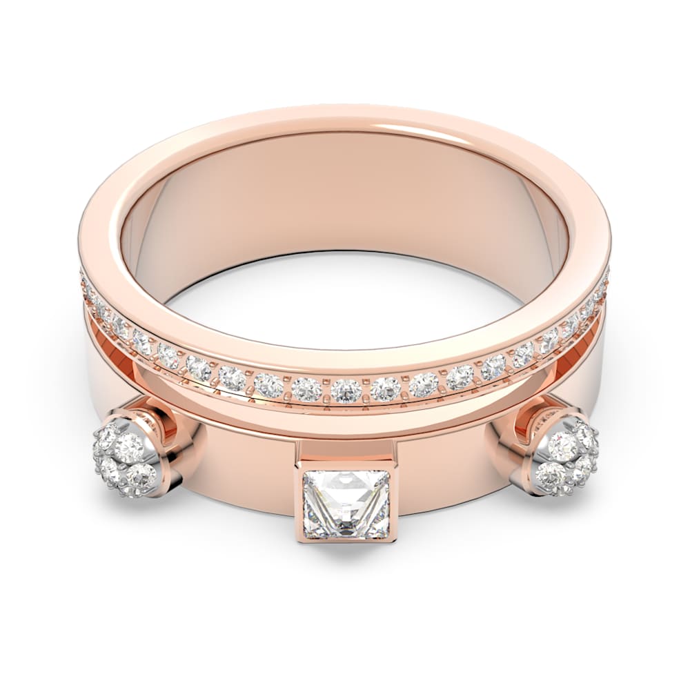 Bague Thrilling Tailles vari es Blanche Placage de ton or ros