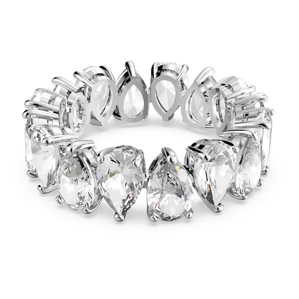 【美品】SWAROVSKI Vittore リング ホワイト サイズ55 Matrix Vittore ring, Drop cut, White, Rhodium plated | Swarovski