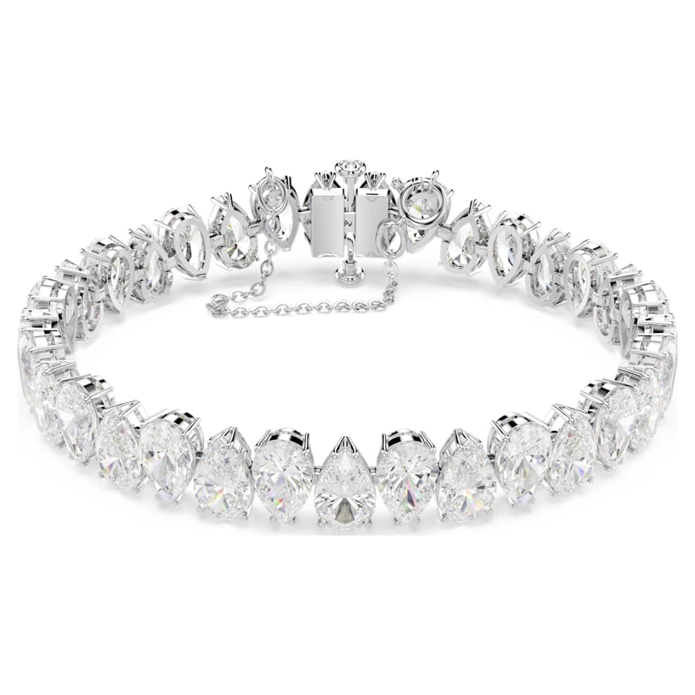 Lot De Bijoux Fantaisie Métal Rhodié Zircons Perles Noires - Occasion, Référence Lbb0011