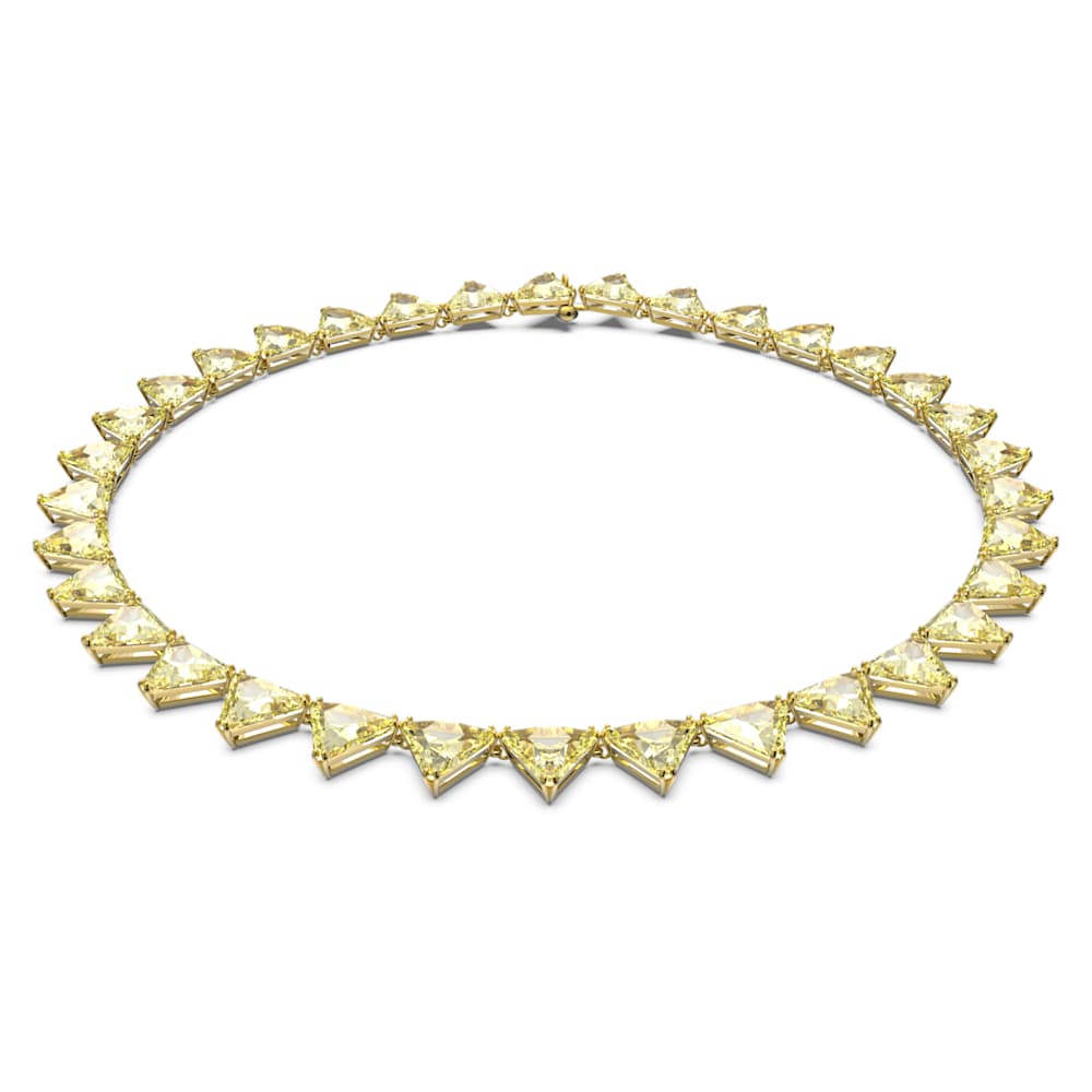 Matrix Tennisネックレス, トライアングルカット, イエロー, ゴールドトーン・プレーティング | Swarovski Matrix Tennisネックレス, トライアングルカット, イエロー, ゴールドトーン・プレーティング | Swarovski