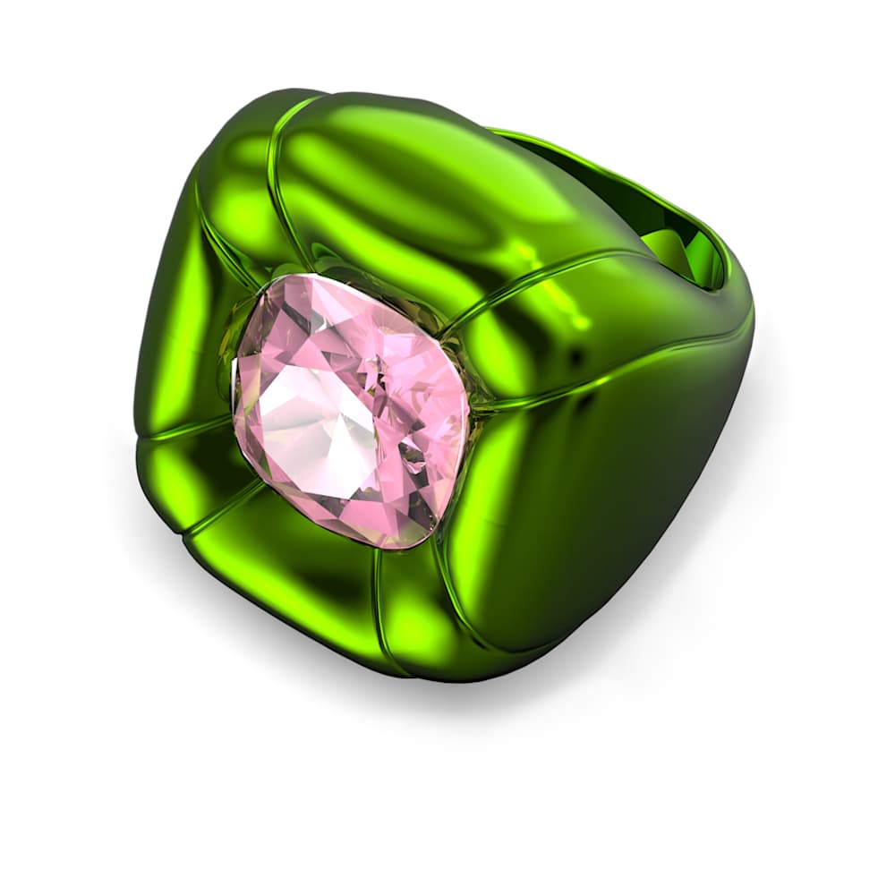Dulcis リング, クッションカット, グリーン | Swarovski