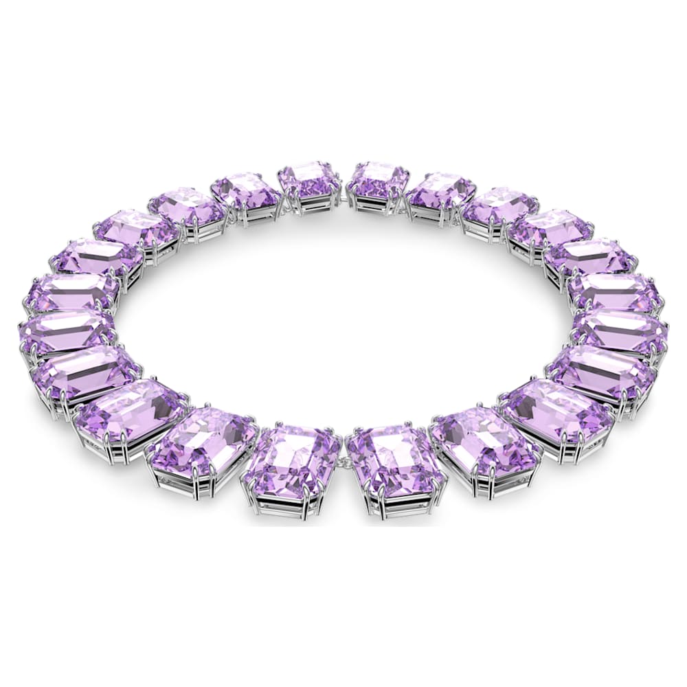 Millenia Halskette Kristalle Mit Oktagonschliff Violett Rhodiniert Swarovski Com