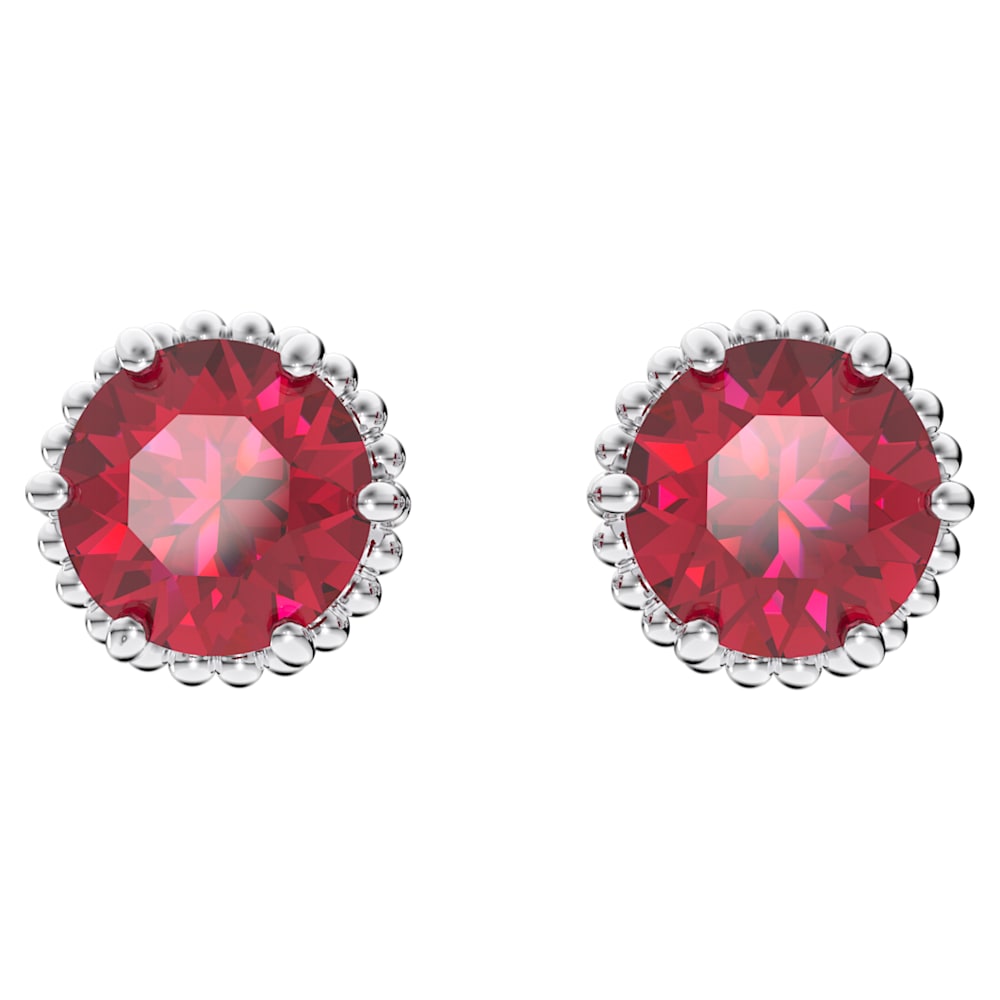 earrings | Swarovski crystal earrings, Red earrings, Ruby jewelry