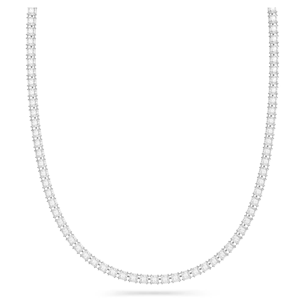 Millenia belt, Square cut, White, Rhodium plated | Swarovski