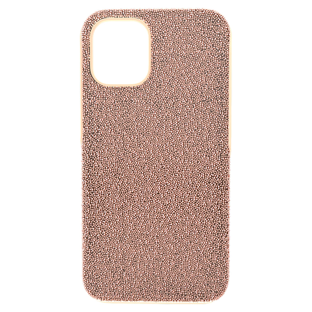 High smartphone case, iPhone® 12 mini, Rose gold tone | Swarovski