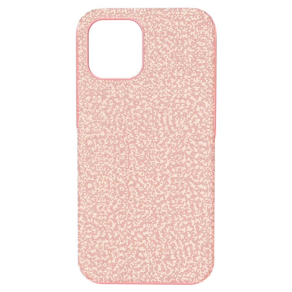 High smartphone case, iPhone® 12 Pro Max, Pale pink | Swarovski