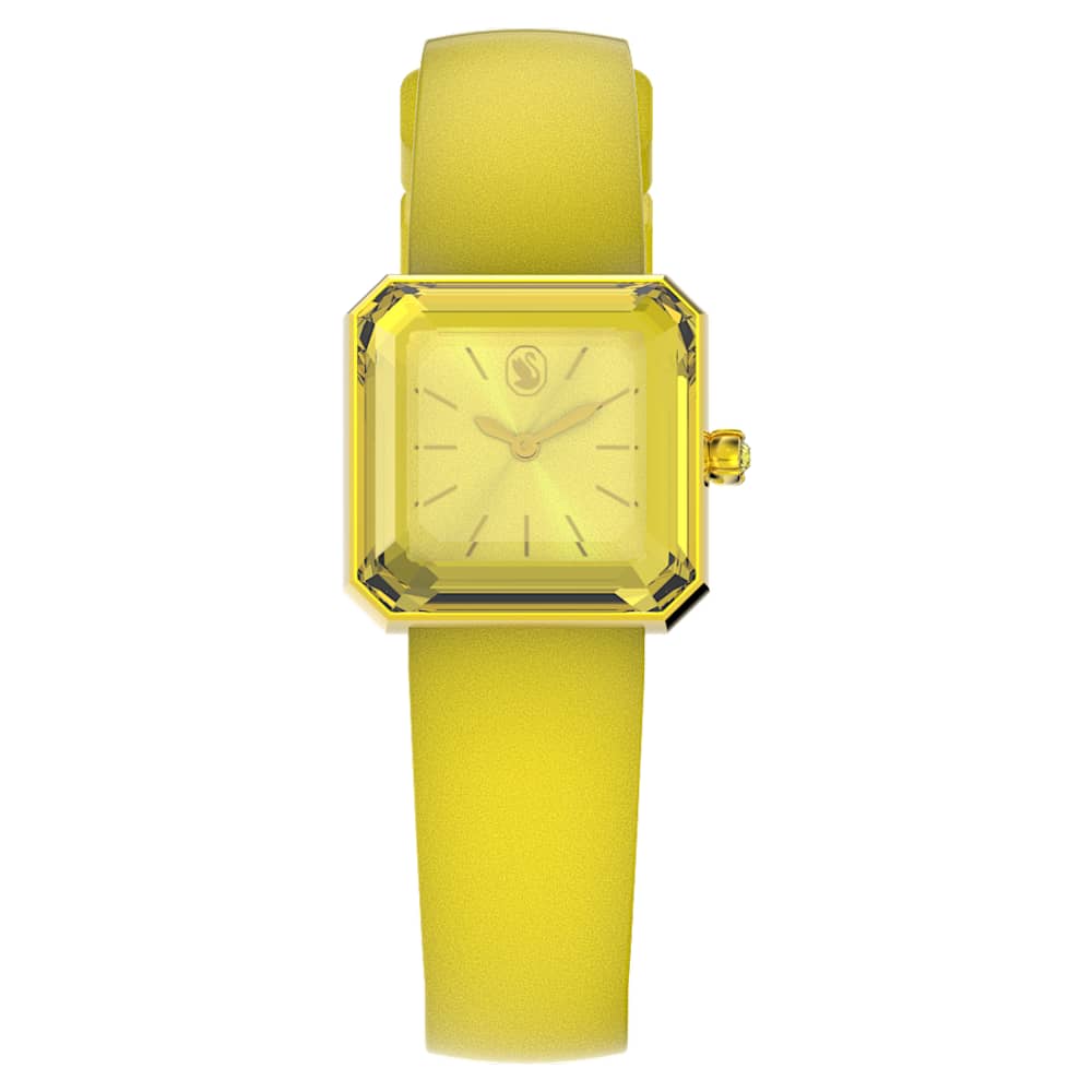Yellow store silicone watch