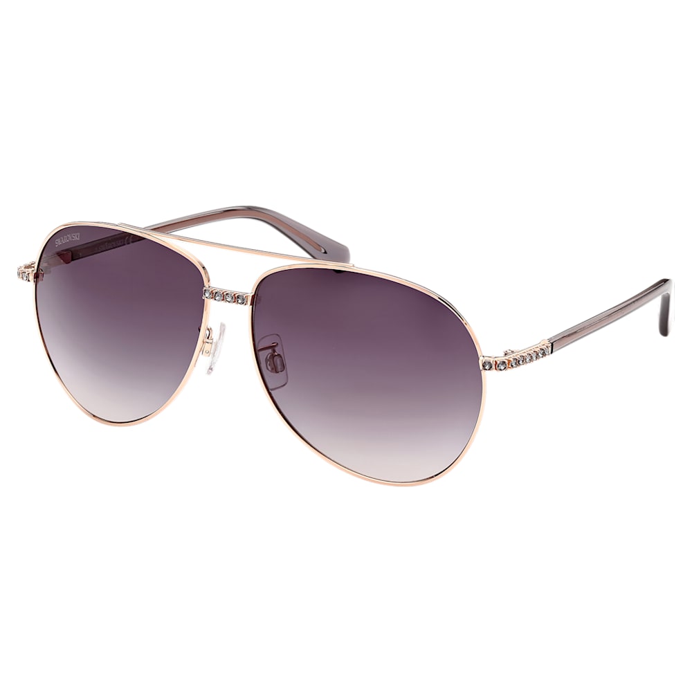 Swarovski Sunglasses, Pilot Shape, Gradient Tint, SK0343-H 33B, Black