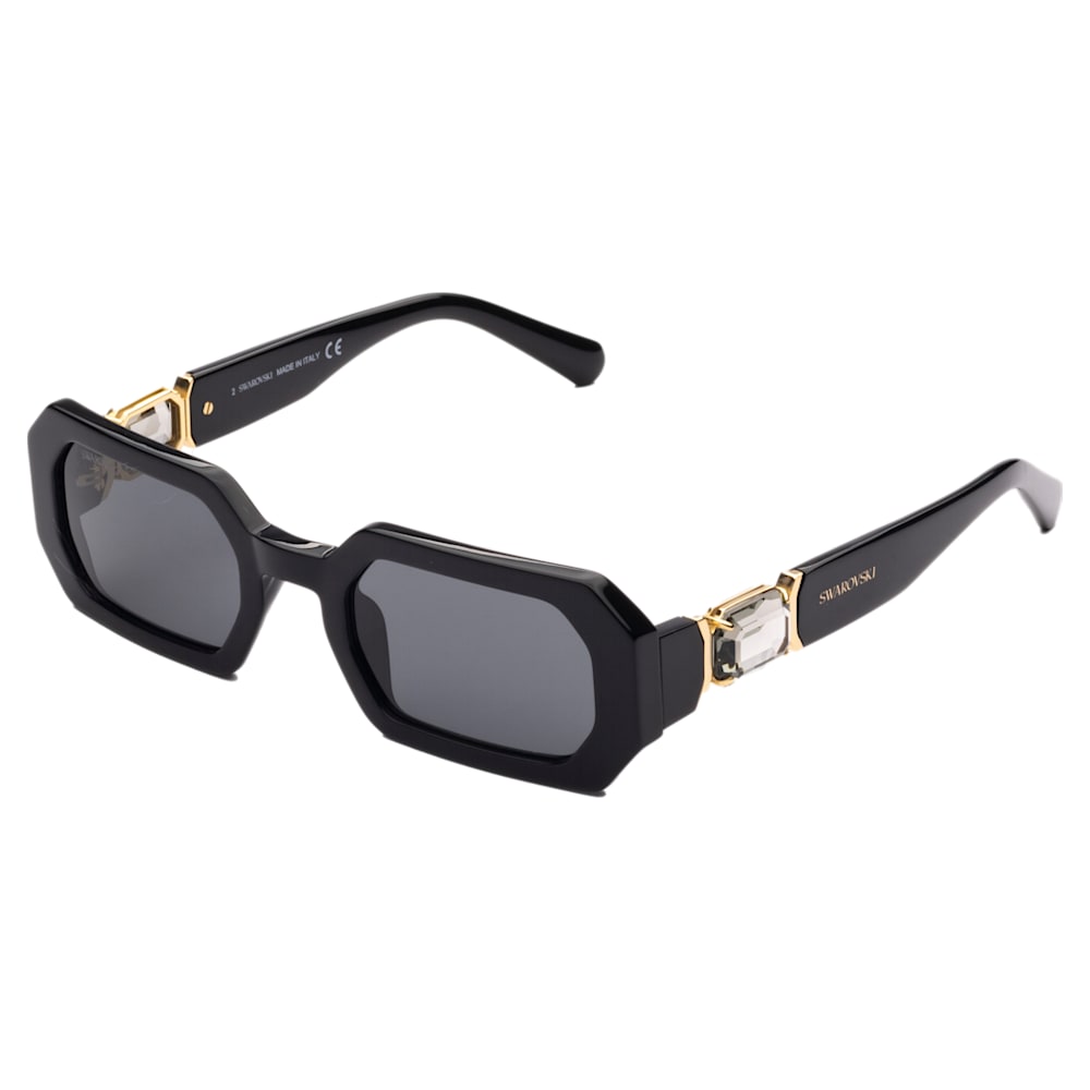 Sunglasses, Square shape, SK6004, Black | Swarovski