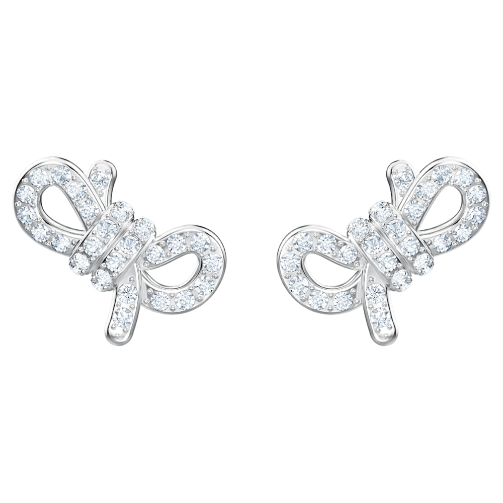 Buy Swarovski White Lifelong Bow Pierced Earrings for Women Online  Tata  CLiQ Luxury