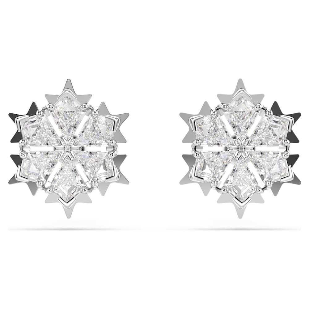Orecchini A Lobo Fiocco Di Neve In Oro Giallo 9ct Con Diamante 0,10 Ct – Carissima