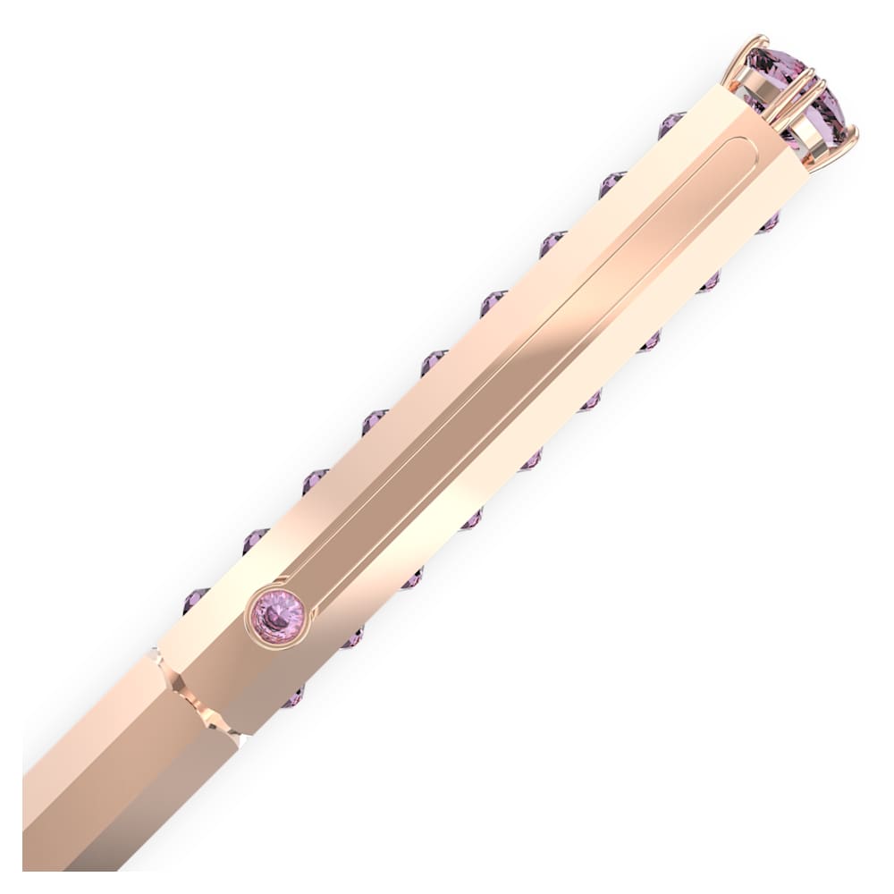 Ballpoint pen, Classic, Pink, Rose goldtone plated Swarovski
