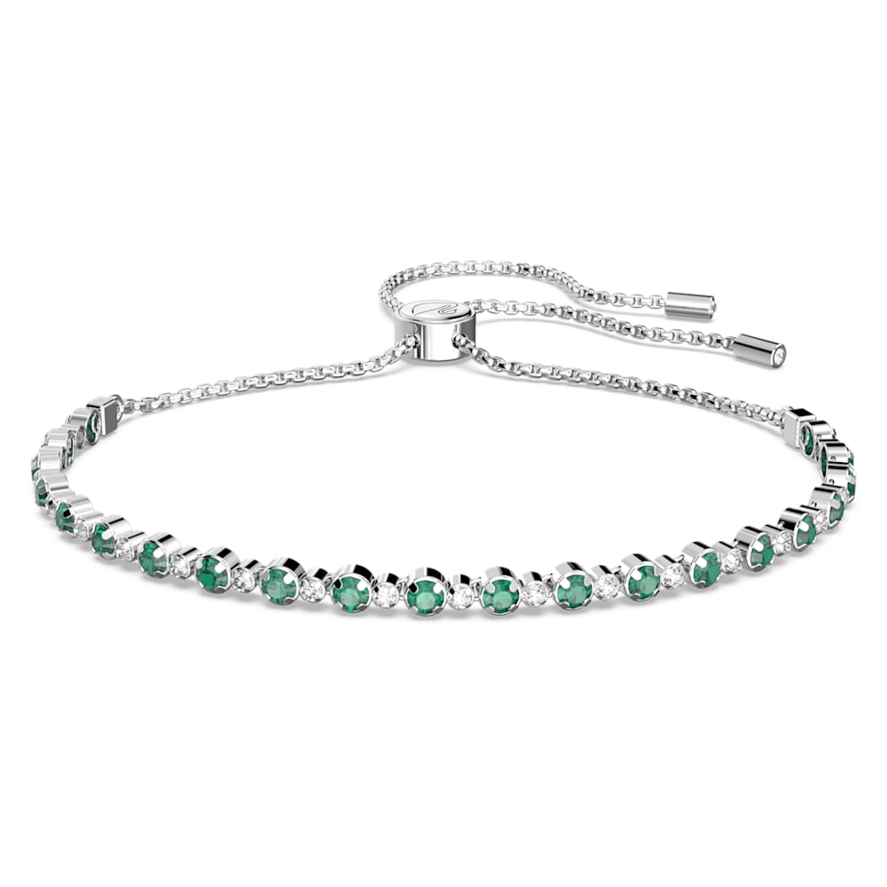 Emerald Green Studed AAA Austrian Crystal Cubic Zirconia Tennis Bracelet  for Girls Women - the jewelbox - 3041024