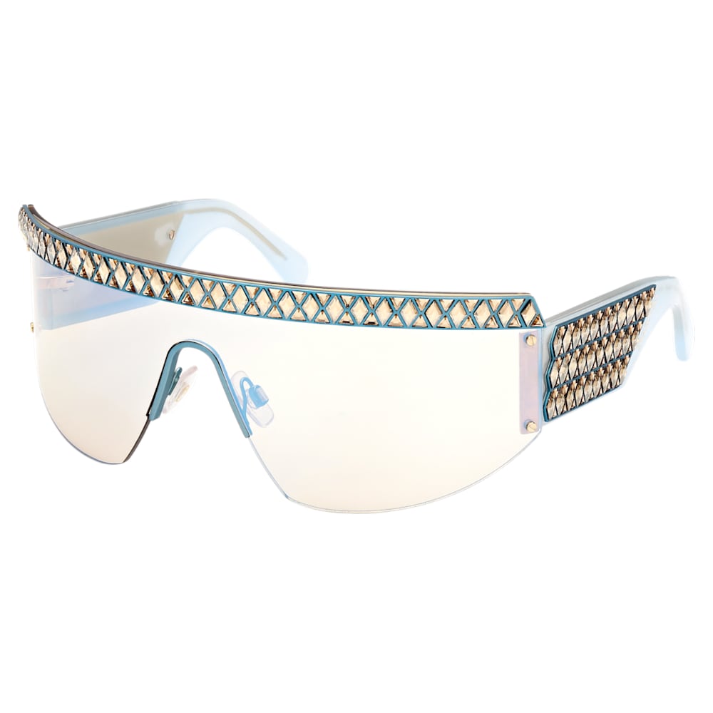 Sunglasses, Mask, Gradient tint, SK0363 30X, Blue | Swarovski