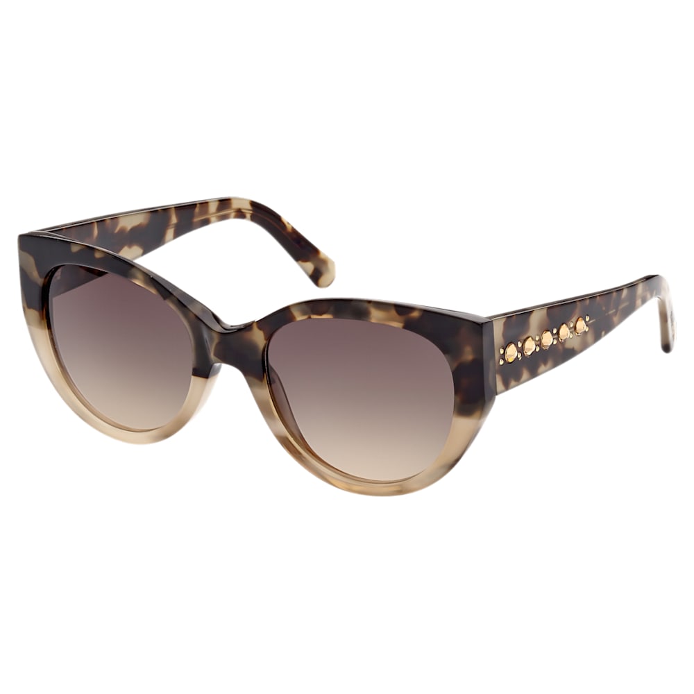 Sunglasses, Cat-eye shape, SK0380 01A, Black | Swarovski