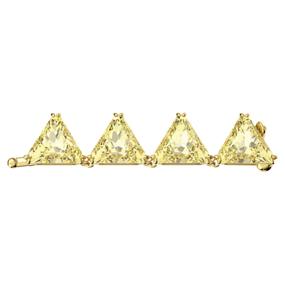 Matrix extender, Triangle cut, Yellow, 18K gold finish | Swarovski