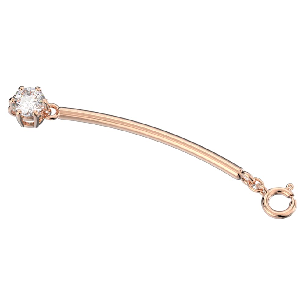 Constella extender, Round cut, White, Rose goldtone plated Swarovski
