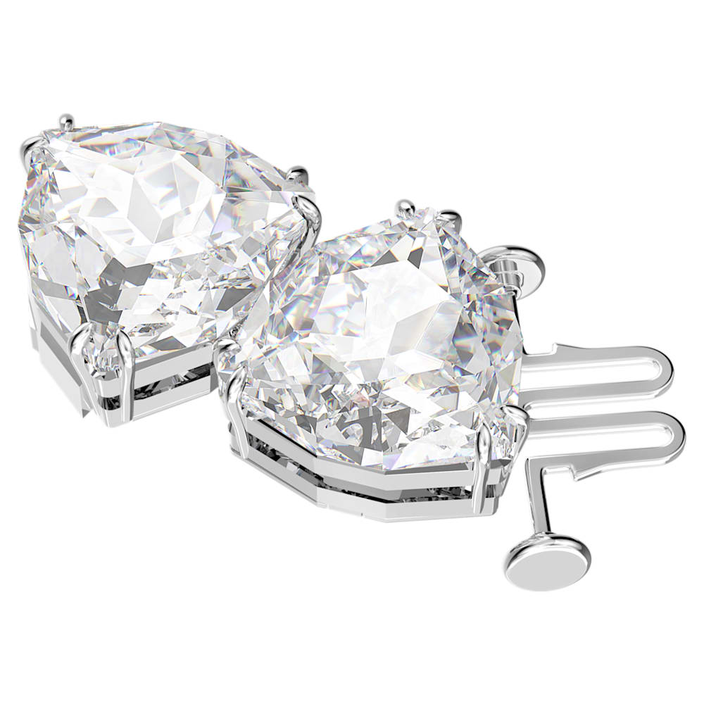 Millenia extender, Trilliant cut, White, Rhodium plated Swarovski