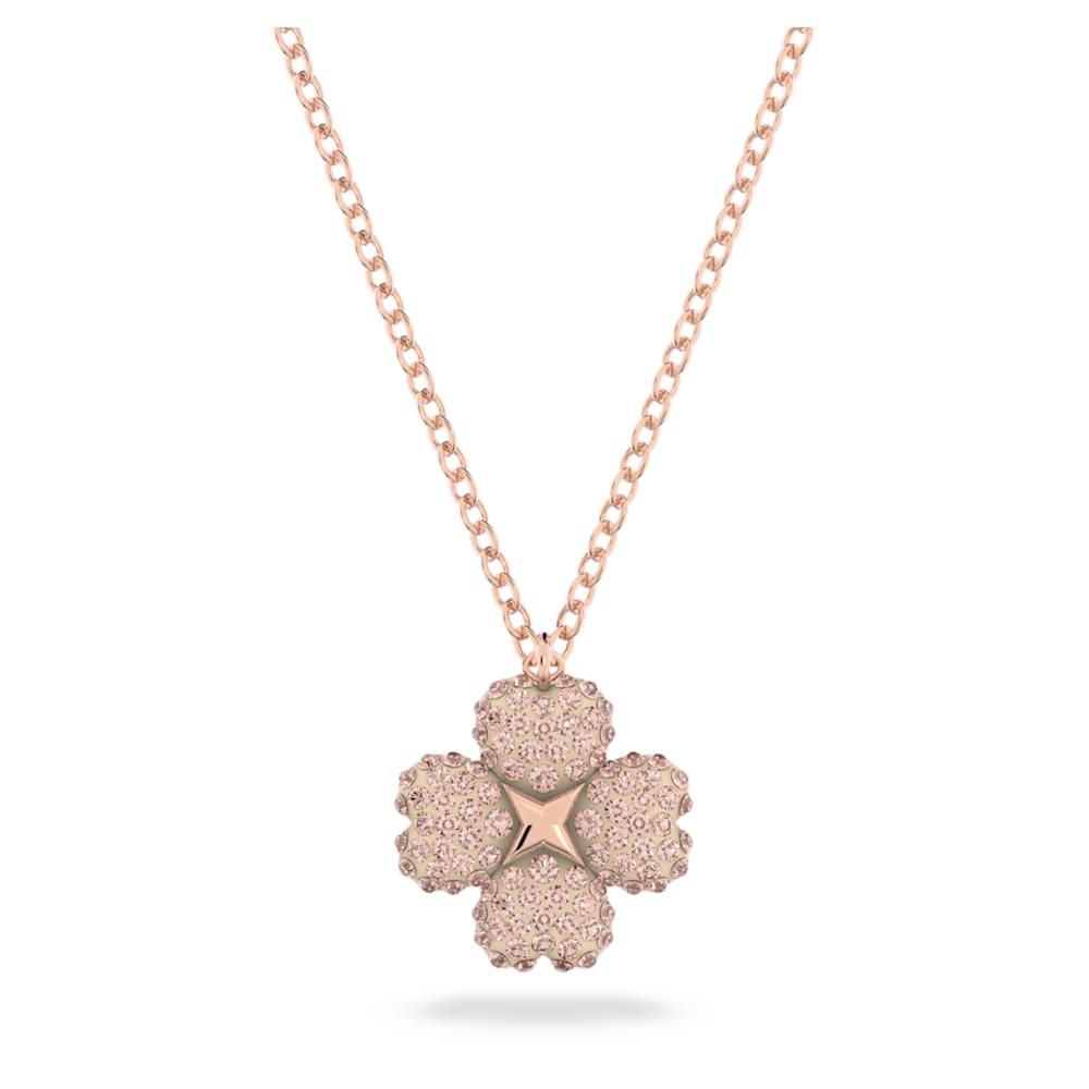 Swarovski Latisha pendant, Flower, Pink, Rose gold-tone plated