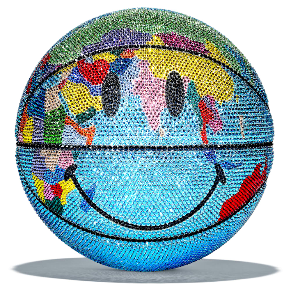 MARKET SMILEY® Globe basketball, Regulation size Swarovski