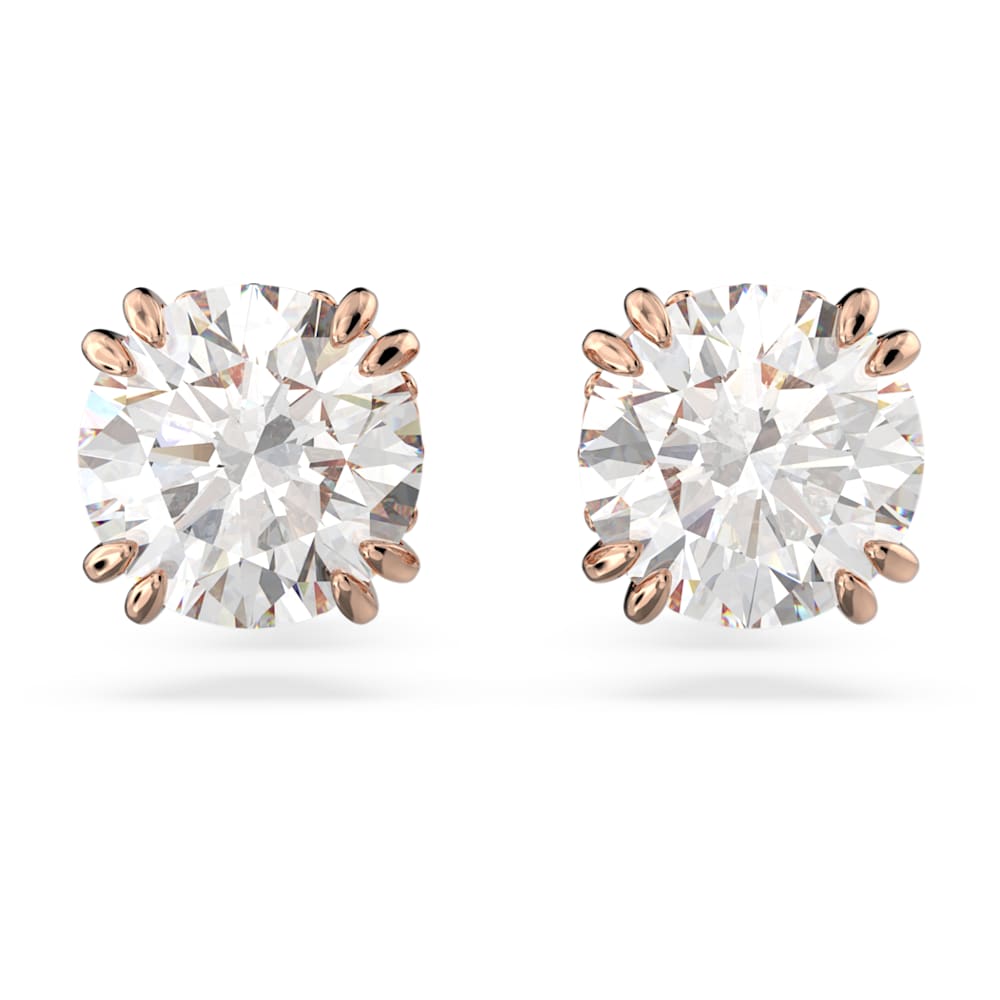 White and rose gold earrings top