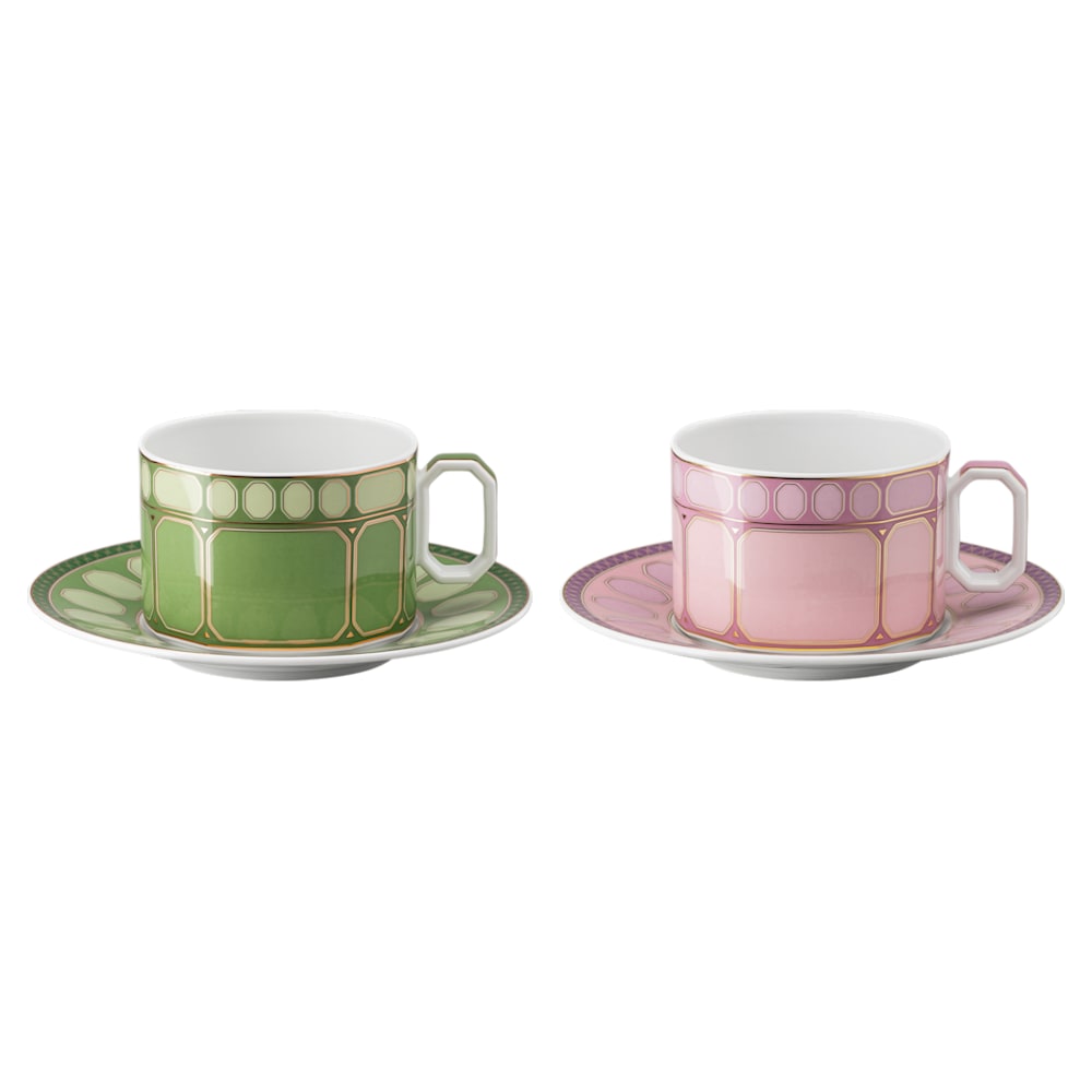 Set tazze da tè Signum, Porcellana, Multicolore
