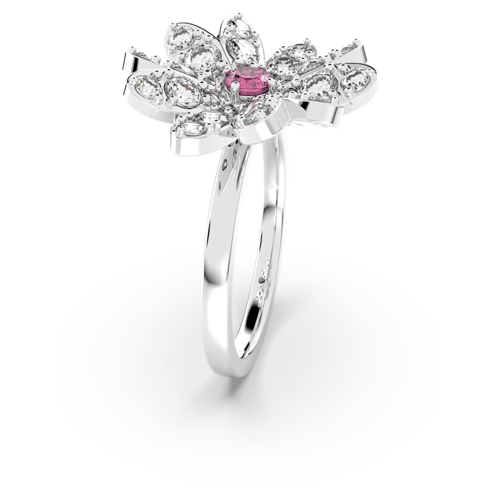 Eternal Flower ring, Flower, Pink, Mixed metal finish Swarovski