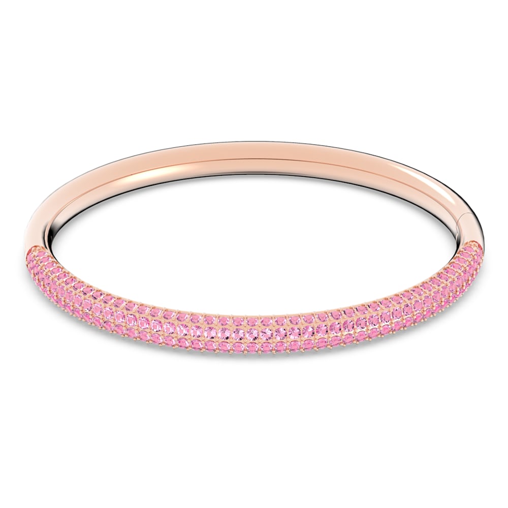Swarovski Gema bracelet, rhodium plated and pink crystals
