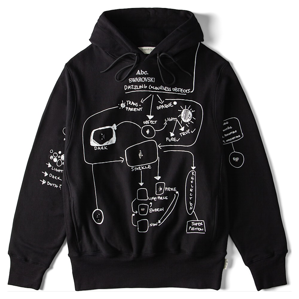 ADVISORY BOARD CRYSTALS, Dazzling Colorless Objects hoodie, Black