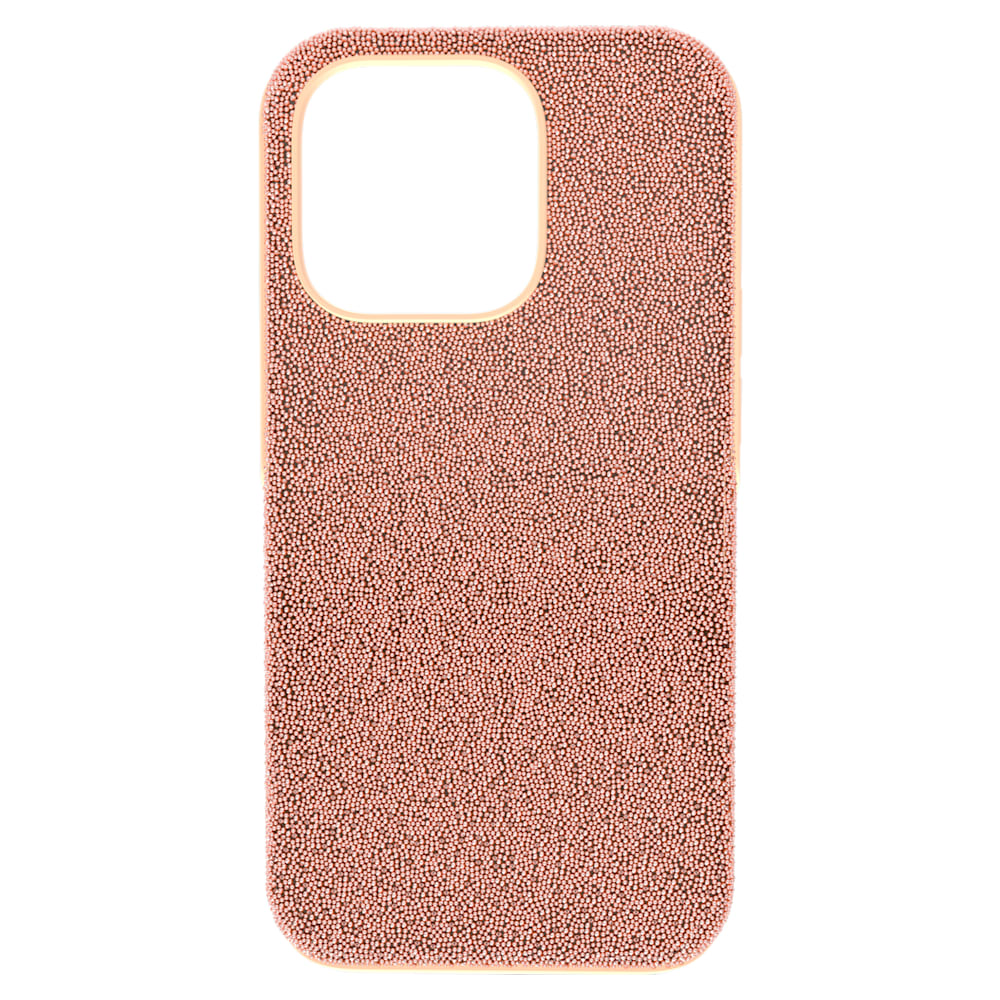 High smartphone case, iPhone® 14 Pro, Rose gold tone | Swarovski
