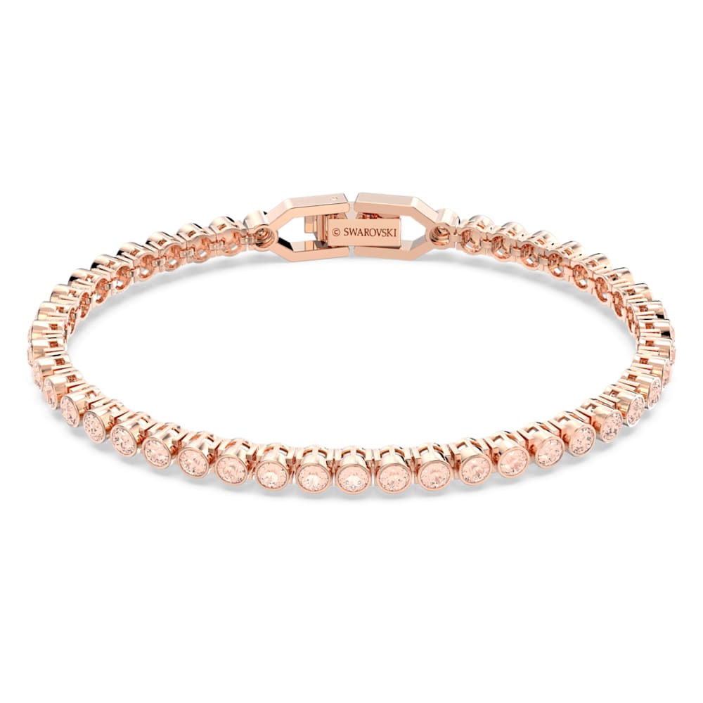 「かわいい～！」 Emily Tennis bracelet, Round cut, Pink, Rose gold-tone アクセサリー