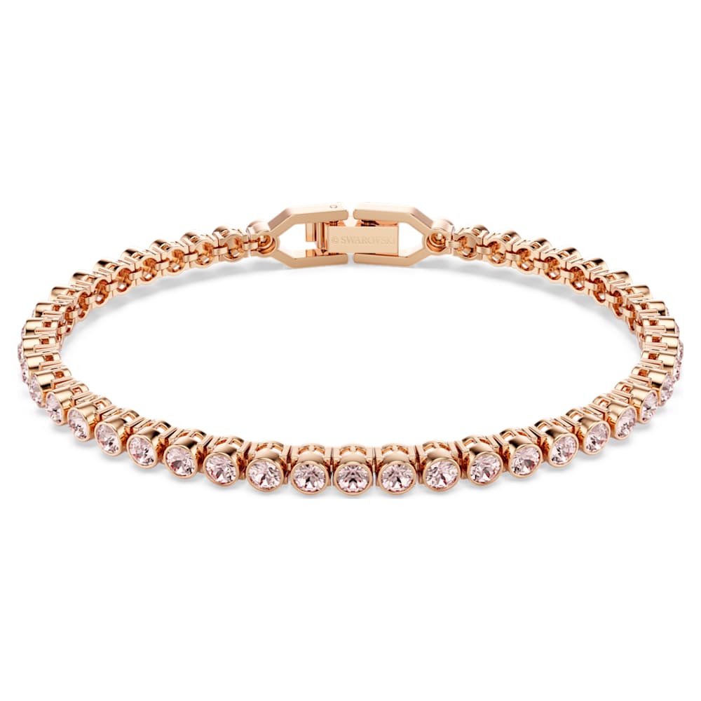 極美品 ❗️SWAROVSKI スワロフスキー バングル テニスブレス ゴールド Imber Tennisブレスレット, ラウンドカット, ピンク, ローズ