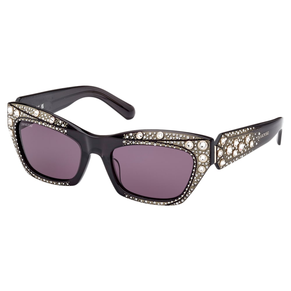sunglasses cat eye shape sk0380 01a black swarovski 5649032