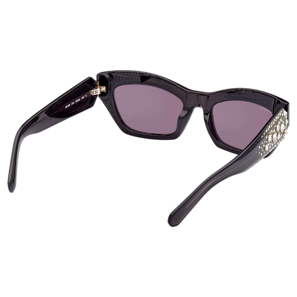 Sunglasses, Cateye shape, SK0380 01A, Black Swarovski
