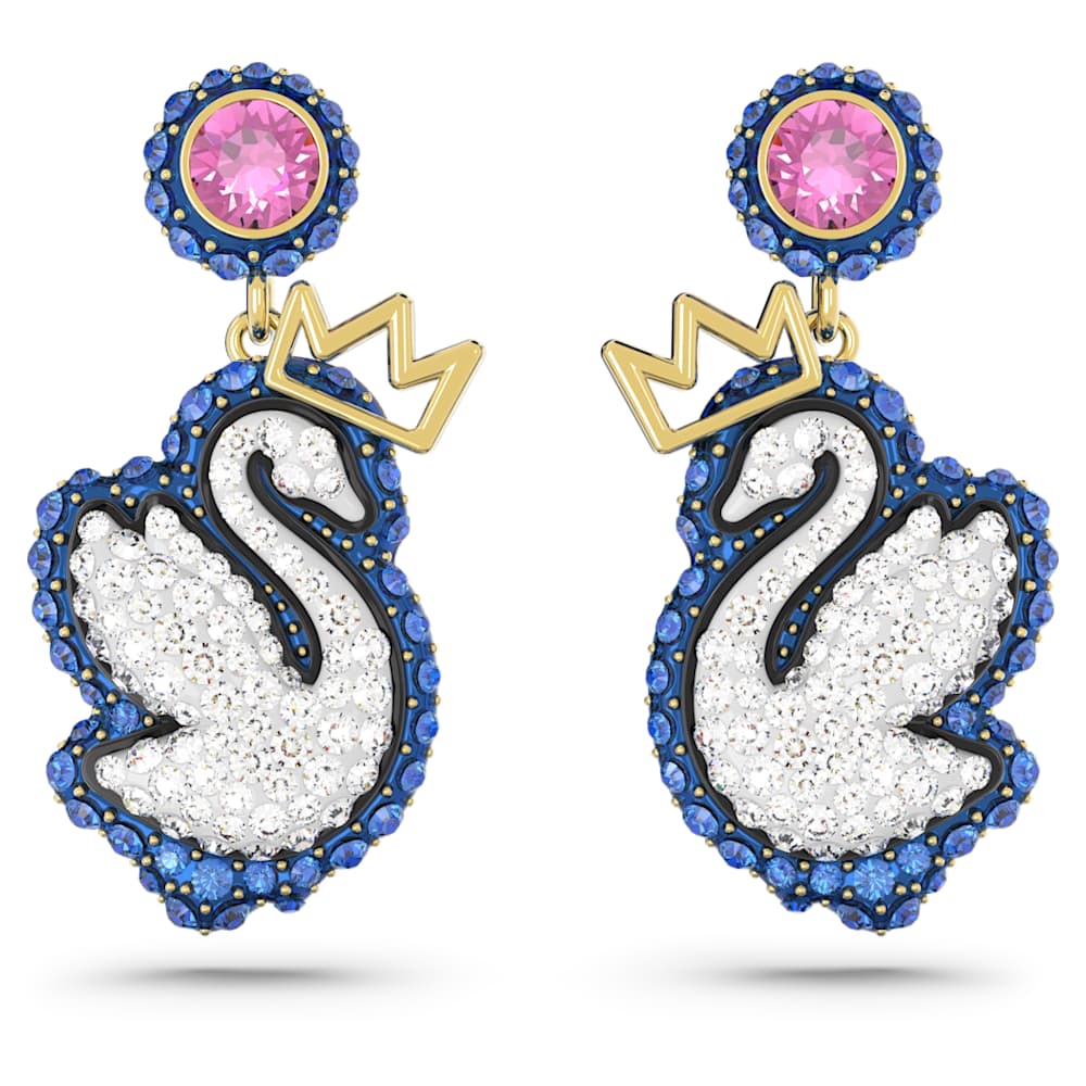 Swarovski crystal swan earrings deals